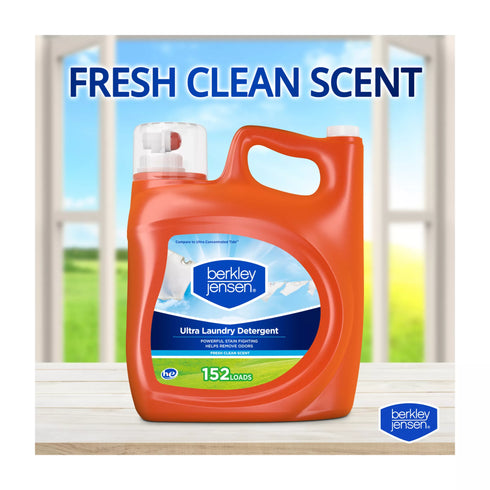 Berkley Jensen Ultra Liquid Laundry Detergent - Fresh Clean Scent, 152 loads/ 200 oz